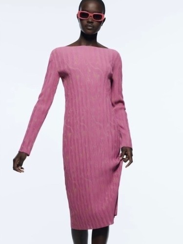 Zara purple long sleeve knit - purple,