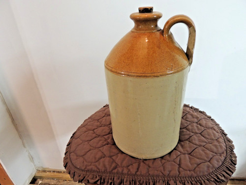 Antique whiskey crock jug - jug, 13"