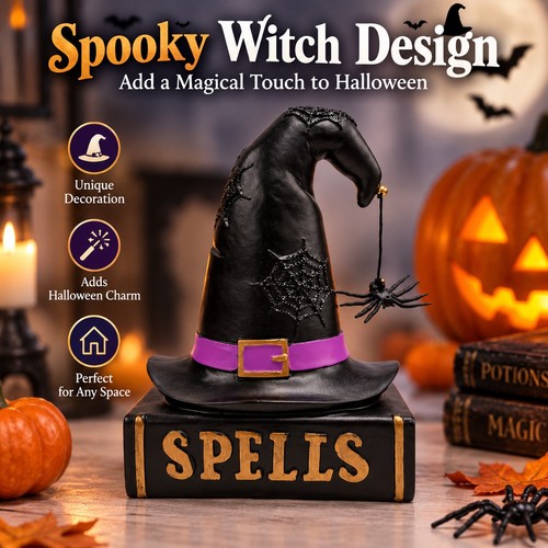 Halloween resin witch hat - halloween,