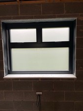 Anthracite Grey Double Glazed uPVC Window – Frosted Glass – x2 Available