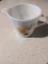 Pyrex JAJ Autumn Glory / Gold Small Creamer Jug 8.5 cm Vintage