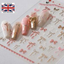 Nail Art Stickers Pink White