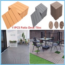 11x Plastic Patio Deck Tiles