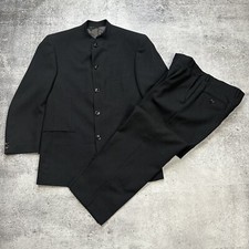 Kenzo Homme Vintage Minimalist  Wool Nehru Collar Suit Blazer Jacket Pants Men’s