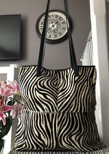 Designer Chas MACKENZIE Rare Vintage Genuine Pony Fur/Leather Tote Shoulder Bag