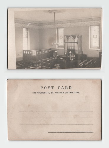 Postcard interior view - -,