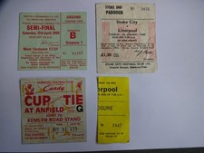 4 Liverpool Ticket Stubs - Cup