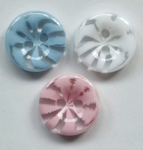 Candy stripe buttons 14mm 2 - 14mm,