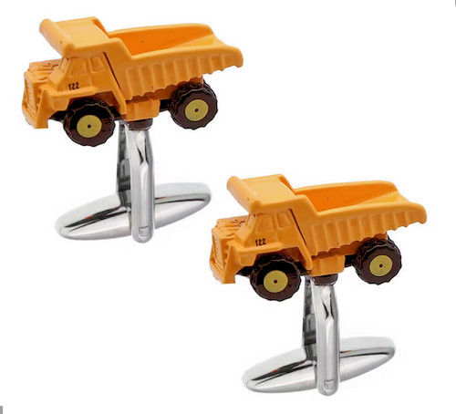 Tipper truck cufflinks mens - cufflinks,