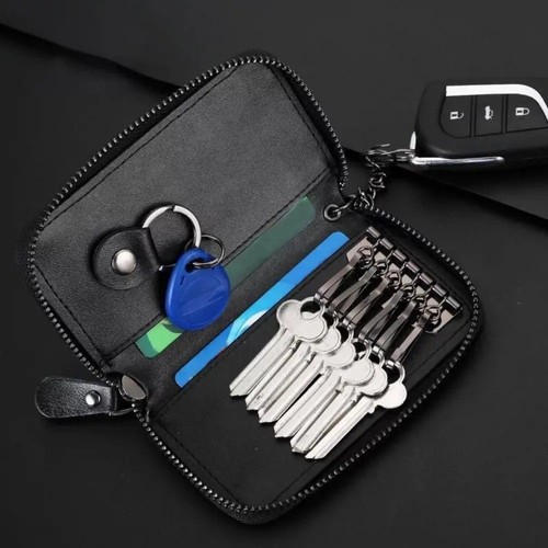 Genuine leather keychain - leather,