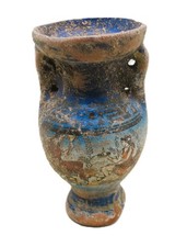 ANCIENT GREEK TERRACOTTA MYCENAEAN VESSEL DECORATED CANOSAN VESSEL