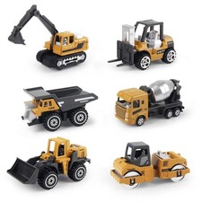 6pcs Alloy Engineering Construction Vehicle Toys Excavator Digger Model Kid Gift