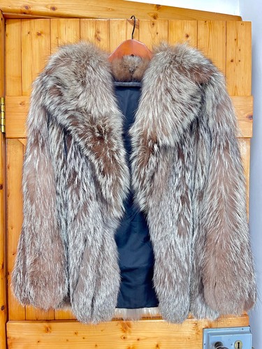 Vintage crystal silver fox fur - crystal,