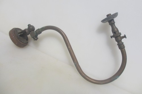 Victorian brass gas - wall, light