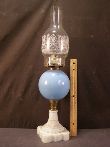 Antique opaline french - blue, &