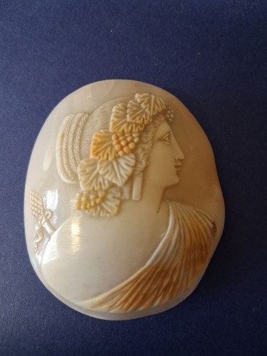 Antique large shell cameo - antique,