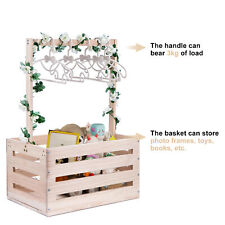 Wooden Baby Shower Basket Boy & Girl Baby Shower Gift Basket with Handle