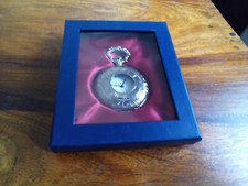 Quartz Silver Pocket Watch battery operated