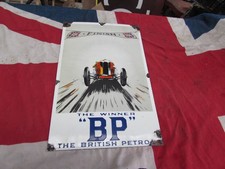 Retro BP   Motor Racing Garage Advertising Metal Enamel Sign HEAVY