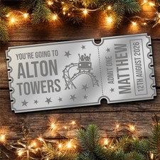 Silver Mirror Acrylic Ticket