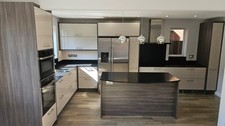 Modern Gloss Slab Stone Kitchen Black Granite  & Many Neff Appliances