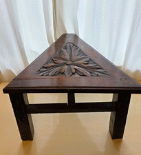 Carved Wooden Rustic Low
