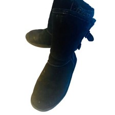 Bear paw black suede knit
