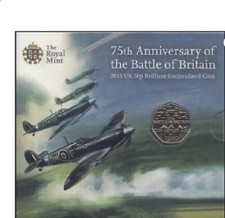 Battle of Britain 2015 BU BUNC Royal Mint 50p Coin Pack NO DENOMINATION
