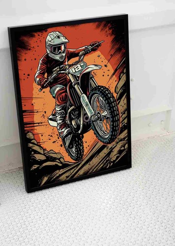 Motocross jump motorbike rider - jump,