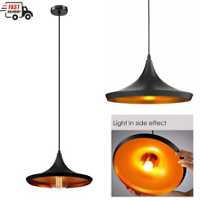 Vintage Industrial Ceiling Pendant Light Black Retro Lampshade Loft Hanging Lamp