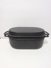 Vintage cast iron lauffer Dutch oven aga black R welch Victor casserole dish...