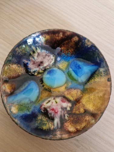 Vintage mid century enamel - vintage,