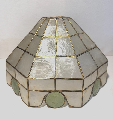 Vintage capiz shell and brass - capiz,