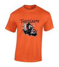 DIRT THERAPY MENS T SHIRT MOTOCROSS MOTORBIKE CROSSER COOL CLOTHING TOP