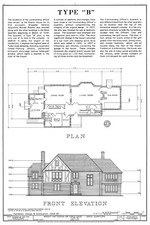 Spacious Tudor Revival Style home, brick, many bedrooms, detailed house plans