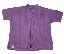 Lambretta Carnaby Clothing London Soho Purple Checked Shirt Size 2xL Embroidered