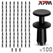 100x Black Bumper Fastening