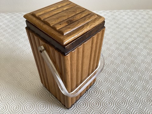 Vintage wooden métal - wooden, lined