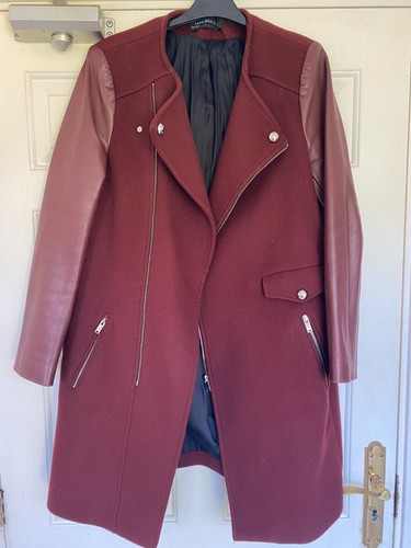 Zara burgundy wool lambskin