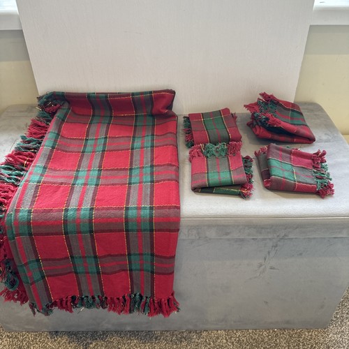 Vintage green red plaid - vintage,
