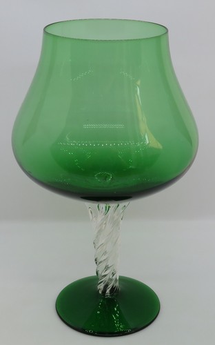 Green glass vintage art - glass,