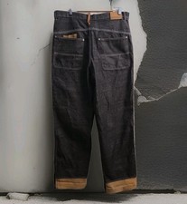 Timberland Baggy Relaxed Jeans Mens 36 (38×34") Straight Black Denim Y2K Skater 