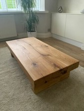 Oak Beam Coffee Table Living Room Chunky Country Unique Handmade Hardwood