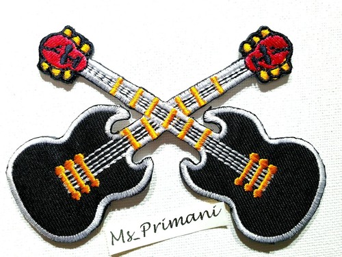Embroidered double guitar - embroidered,