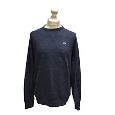 Champion Sweatshirt Crew Neck Blue Long Sleeve Men's UK Size Medium H513
