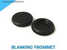 Blanking Grommet Blind Open Closed Bung Black PVC Rubber Cable Stop - All Sizes