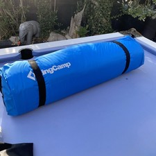 King Camp Premium Deluxe Single 7.5 Air Mattress, Memory Foam Sleeping Pad blue 