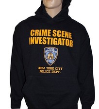 NYPD Crime Scene Investigation Hoodie CSI Sweatshirt Navy Blue