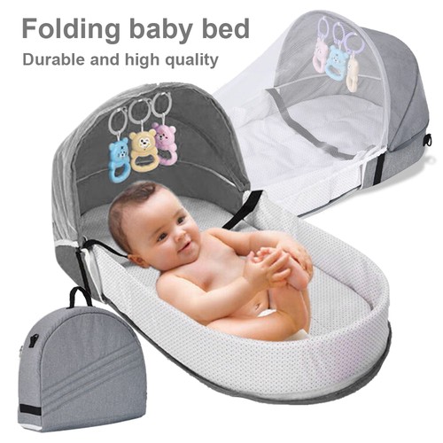 Foldable newborn baby bed - baby,