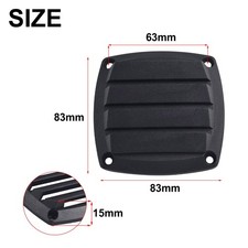 Enhance Airflow with 2x 3 Inch Black Louvered Vents for Marine Boat Yacht Hull